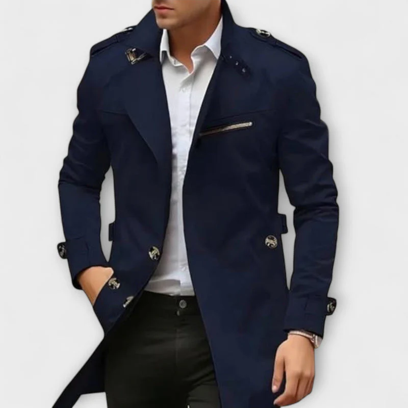 Ludovic - Comoda Giacca Trench Con Bottoni - Image 3