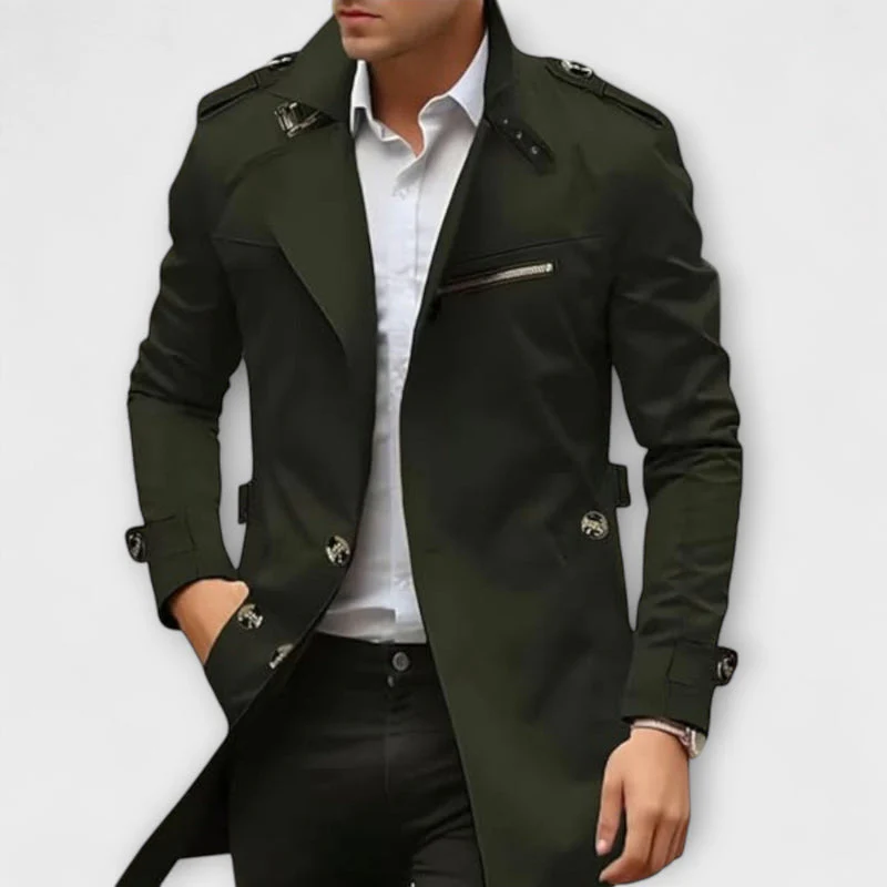 Ludovic - Comoda Giacca Trench Con Bottoni - Image 4