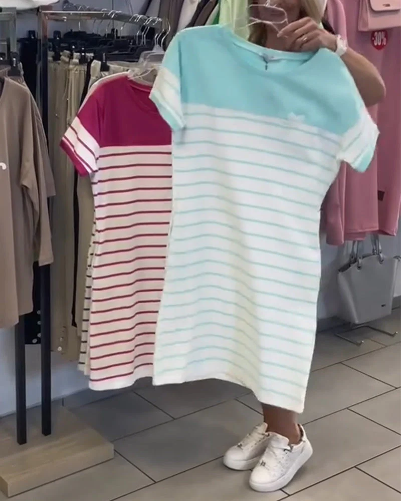 Luella - Abito Casual A Righe Con Scollo Rotondo - Image 3