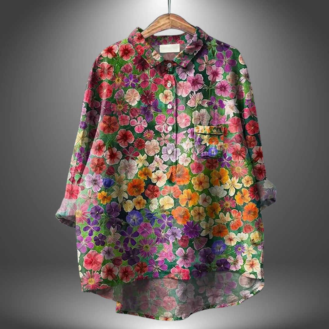 Luiza - Camicia Floreale Realizzata a Mano - Image 4