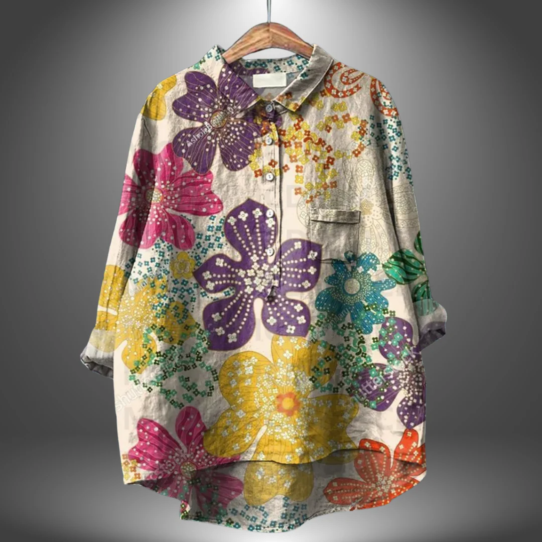 Luiza - Camicia Floreale Realizzata a Mano - Image 5