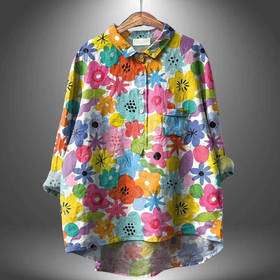 Luiza - Camicia Floreale Realizzata a Mano - Image 8