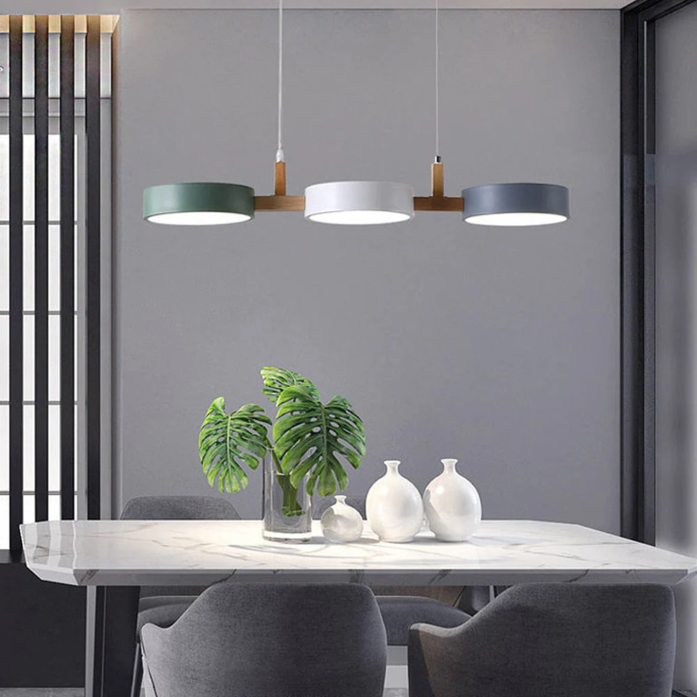 Lumévo - Cilindro Lampada a Sospensione Scandinavo Progettazione in Metallo e Legno - Image 5