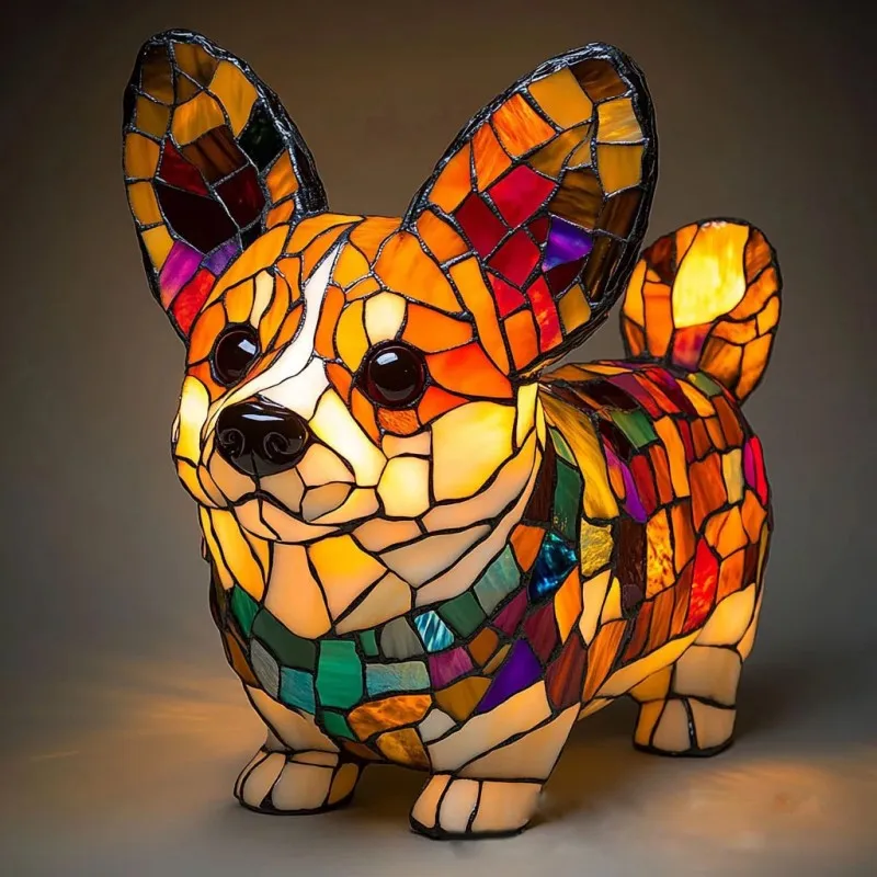 LumiCorgi - Lampada Magica In Vetro Colorato a Forma Di Corgi - Image 2