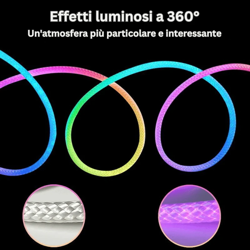 LumiRope - Luce Flessibile In Silicone RGB Intelligente a 360 Gradi - Image 3