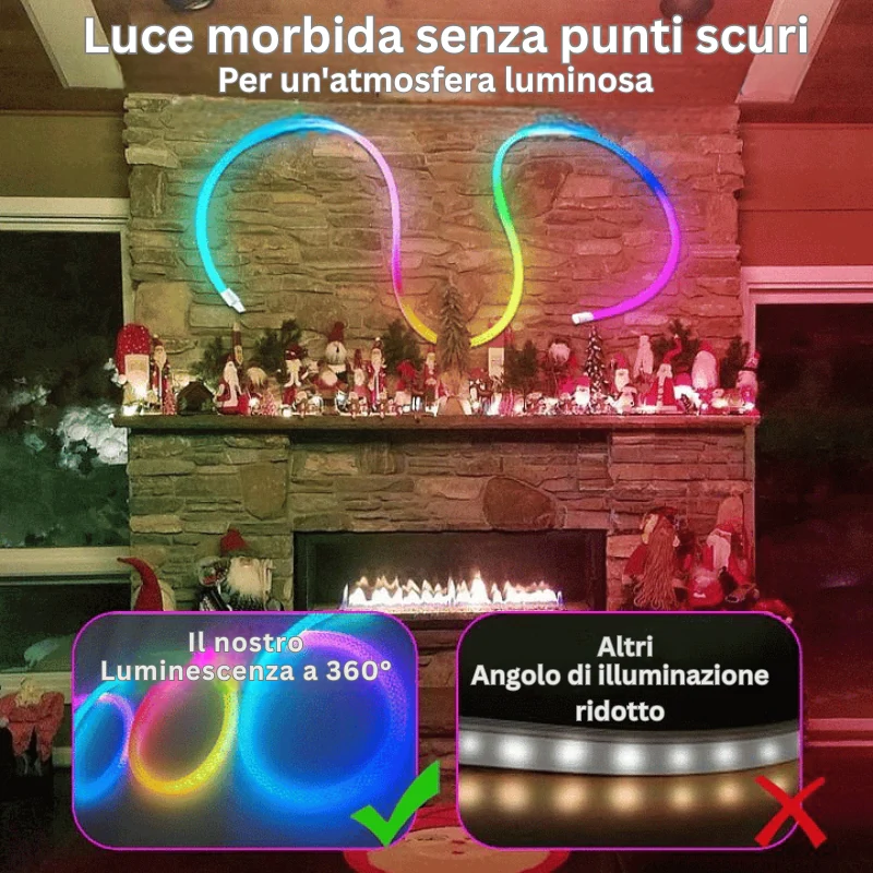 LumiRope - Luce Flessibile In Silicone RGB Intelligente a 360 Gradi - Image 4
