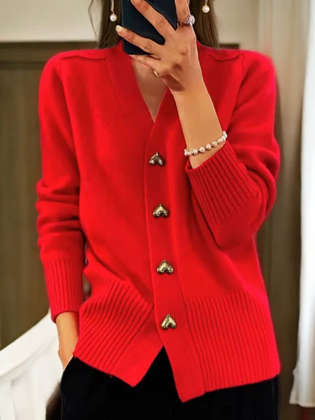 Lyddia - Cardigan Con Bottoni a Forma di Cuore - Image 5