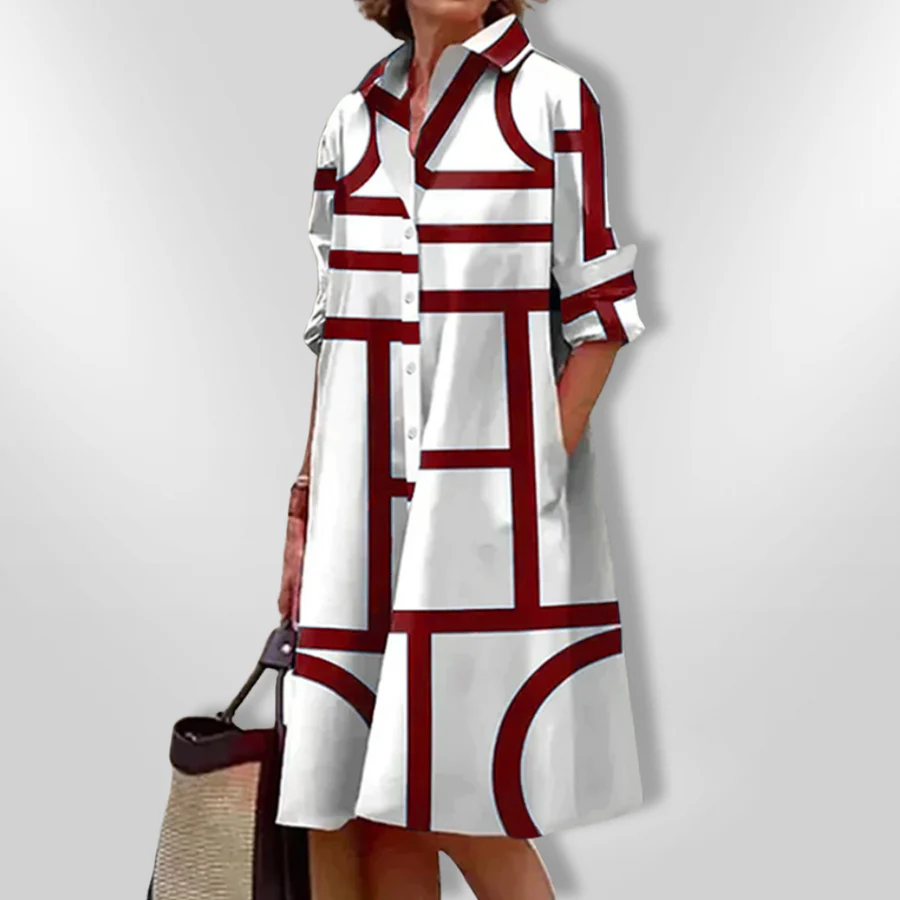 Lynna - Abito Midi Casuale Con Tasche E Bottoni - Image 2