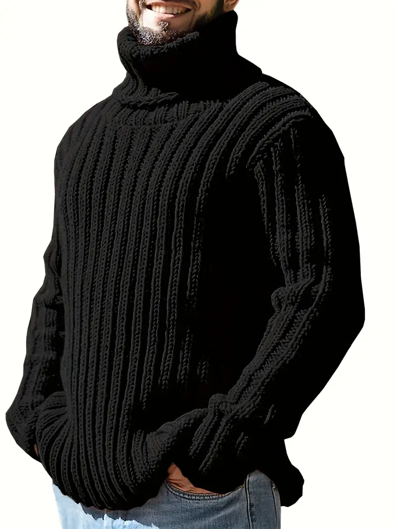 Lysander - Maglione a Collo Alto a Costine