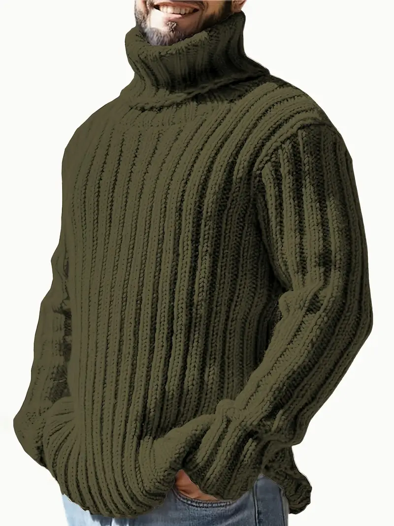 Lysander - Maglione a Collo Alto a Costine - Image 2