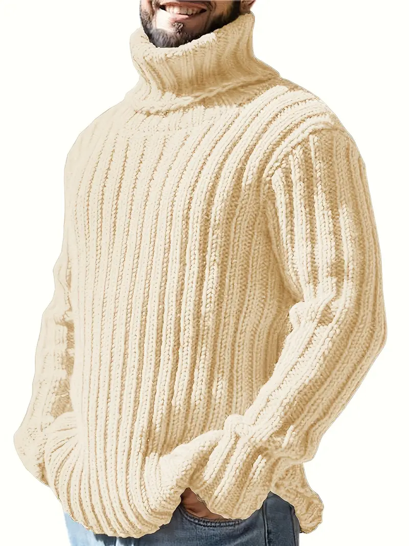 Lysander - Maglione a Collo Alto a Costine - Image 4
