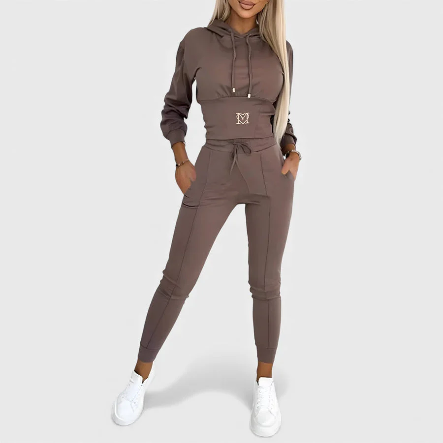 Maayan - Set Casual Composto da Felpa Con Cappuccio a Maniche Lunghe e Pantaloni - Image 4