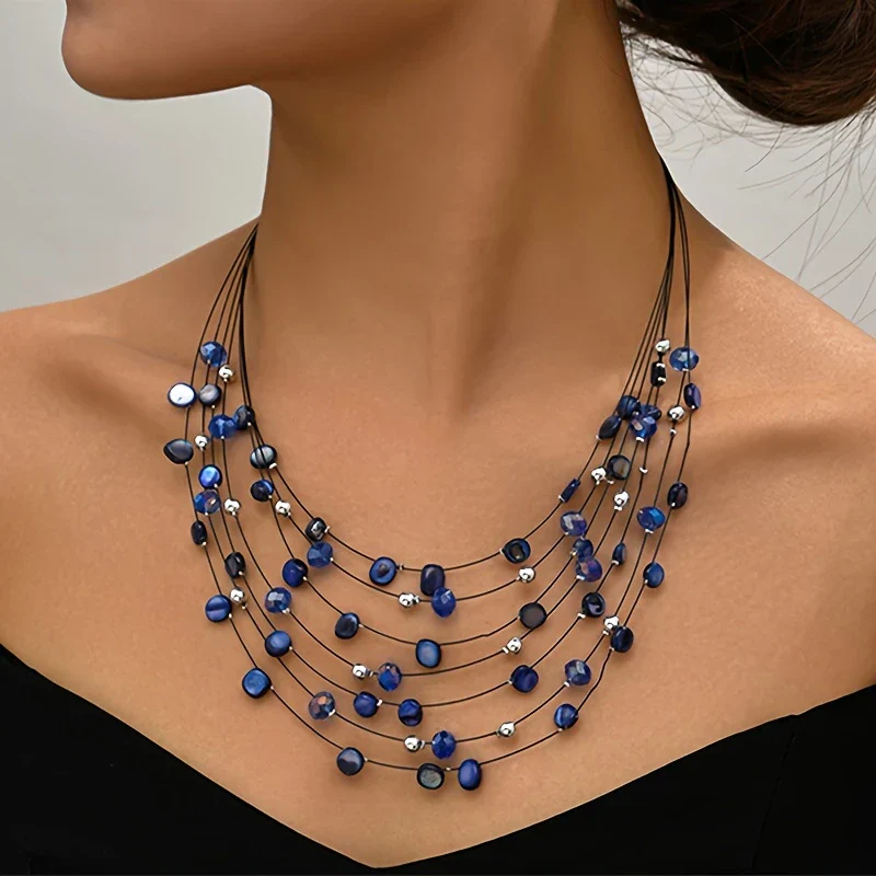 Mabelline - Elegante Collana Bohémien a Più Fili con Gerline - Image 2