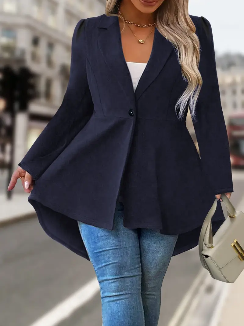 Mackayla - Elegante Blazer a Maniche Lunghe Con Bottone Singolo - Image 3