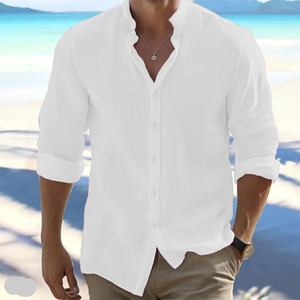 Macsen - Camicia Casuale Da Spiaggia Con Colletto Rialzato - Image 5