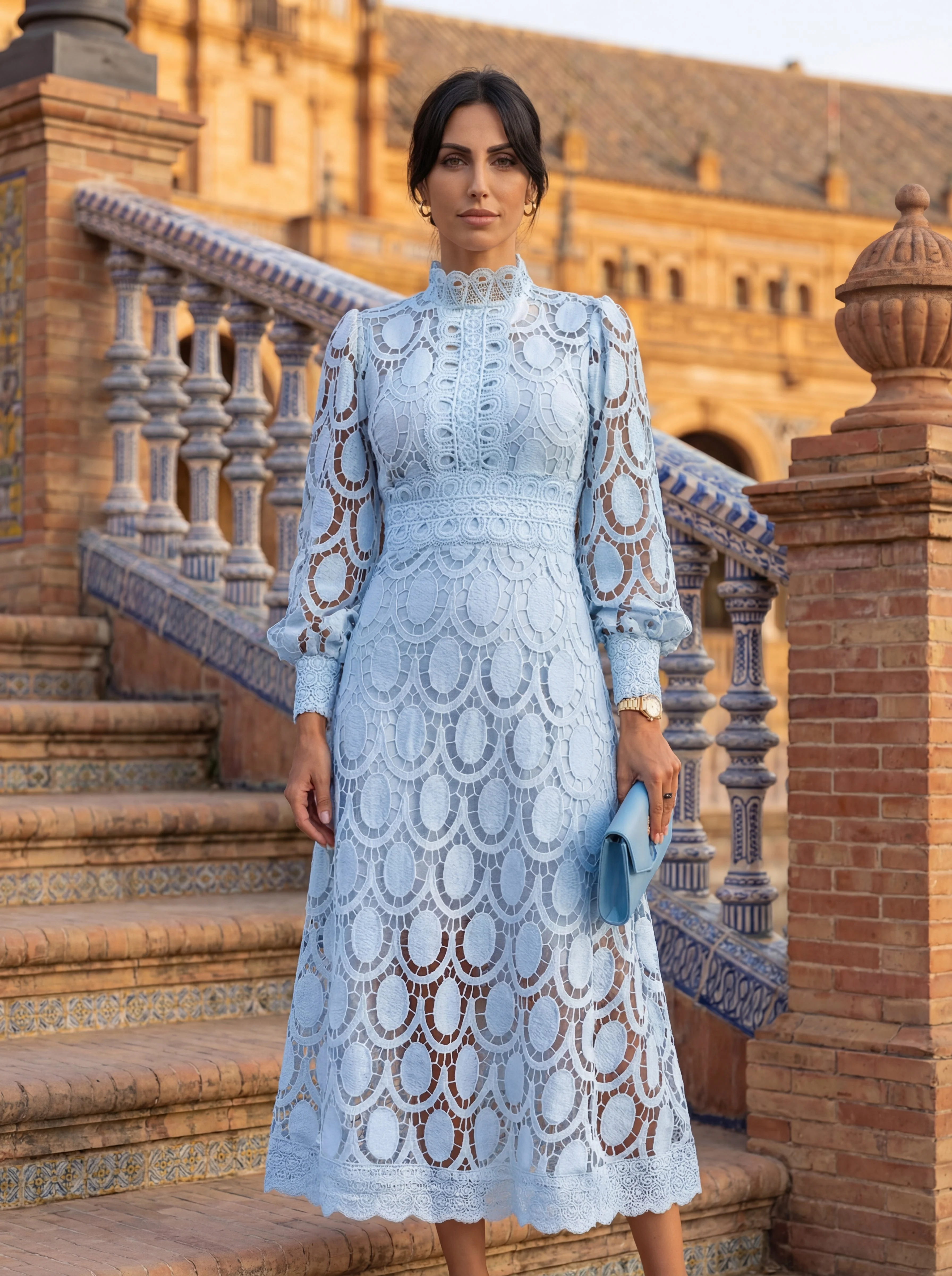 Maelle - Elegante Abito in Pizzo a Maniche Lunghe - Image 6