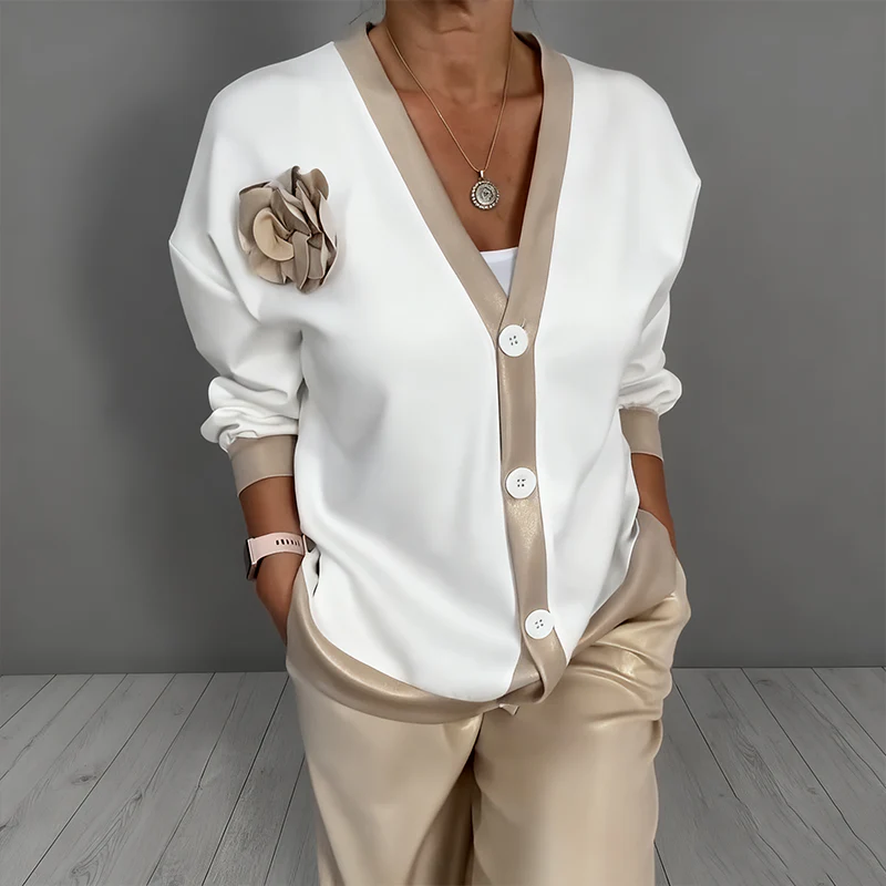 Maelynn - Elegante Completo Cardigan A Dovuto Pezzi - Image 6