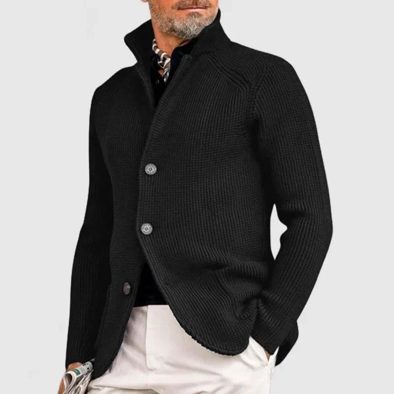 Maester - Elegante Cardigan a Maniche Lunghe Con Bottoni - Image 3