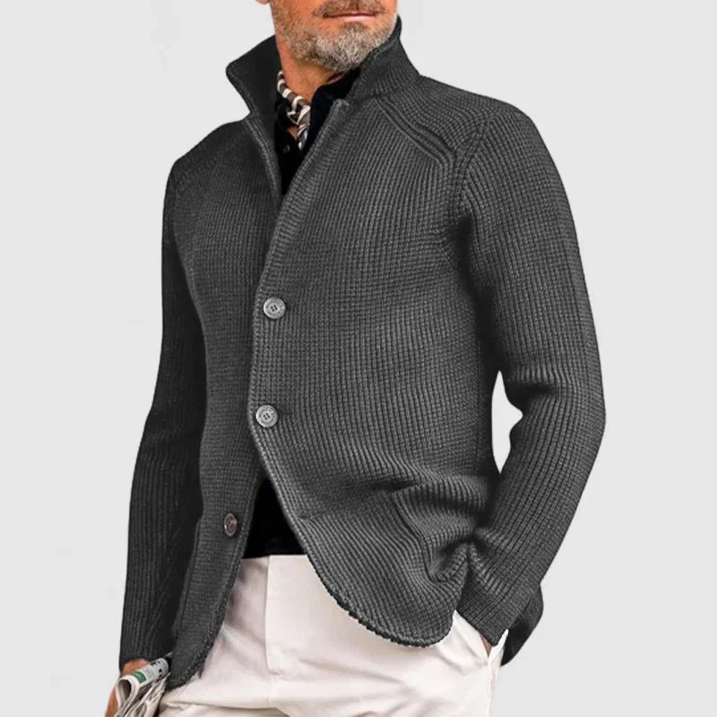 Maester - Elegante Cardigan a Maniche Lunghe Con Bottoni - Image 4