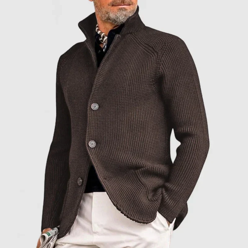 Maester - Elegante Cardigan a Maniche Lunghe Con Bottoni - Image 5
