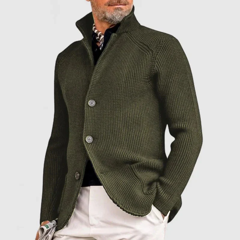 Maester - Elegante Cardigan a Maniche Lunghe Con Bottoni - Image 6