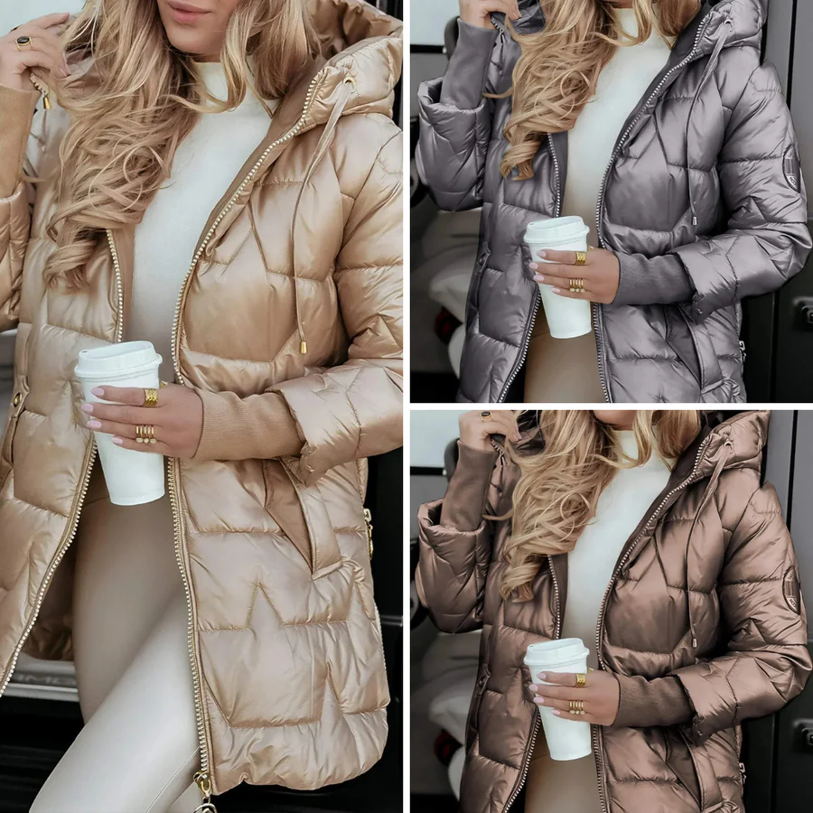 Mageina - Elegante Cappotto Invernale Con Cappuccio e Imbottitura - Image 11