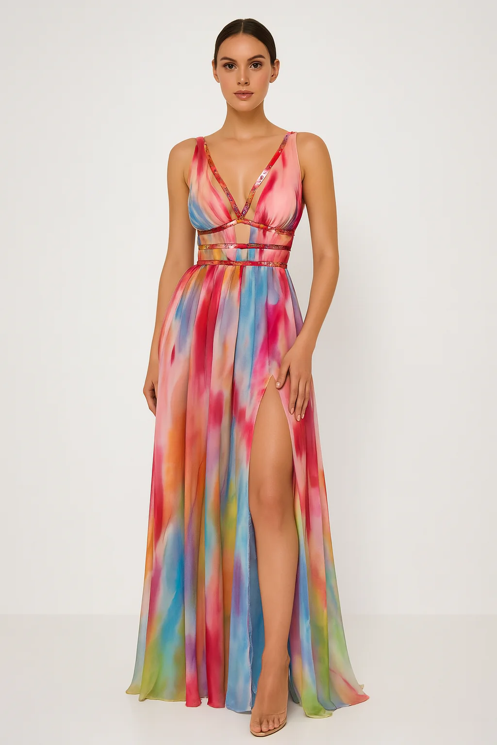 Maggie - Abito Lungo Dipinto Alla Moda