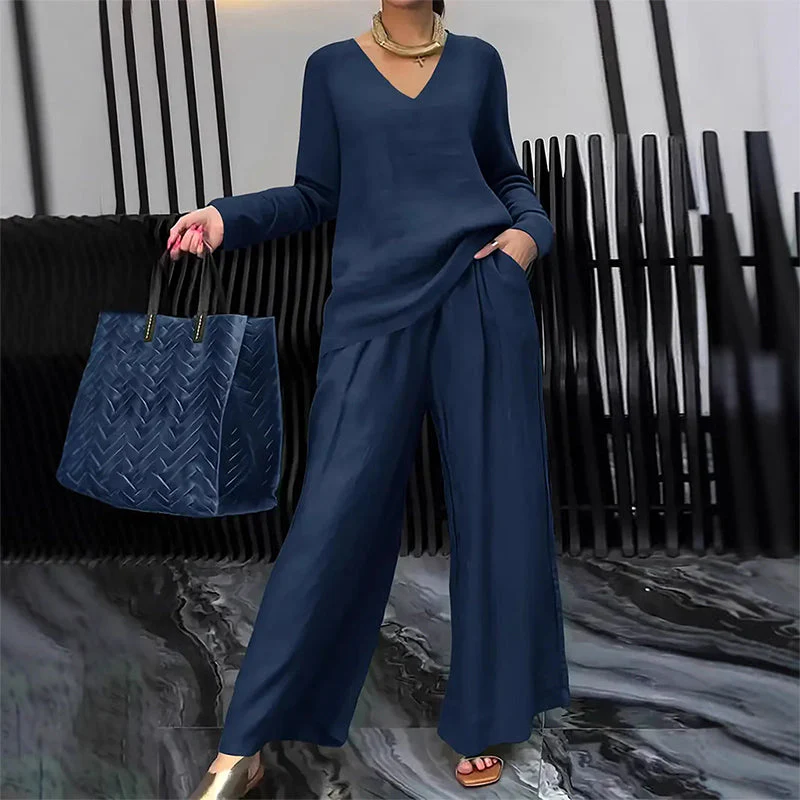 Maheen - Completo da Casa in Maglia Con Pantaloni a Zampa - Image 9