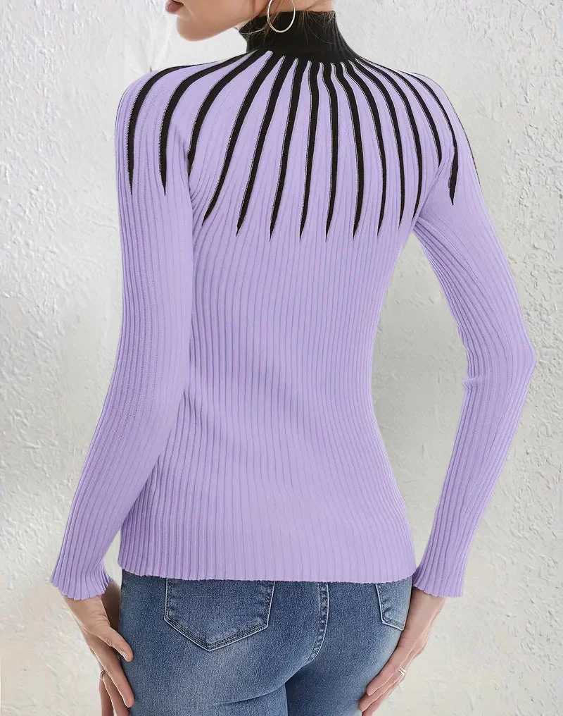 Maider - Elegante Maglione a Maniche Lunghe Con Collo Alto - Image 11