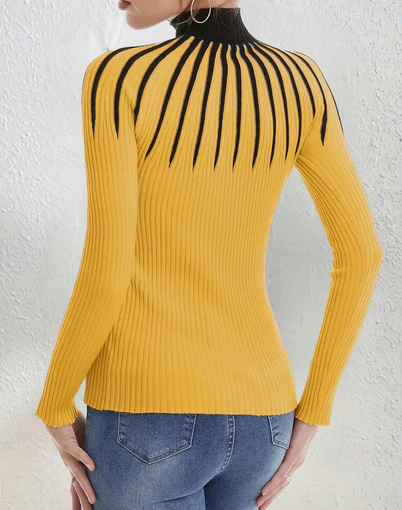 Maider - Elegante Maglione a Maniche Lunghe Con Collo Alto - Image 14