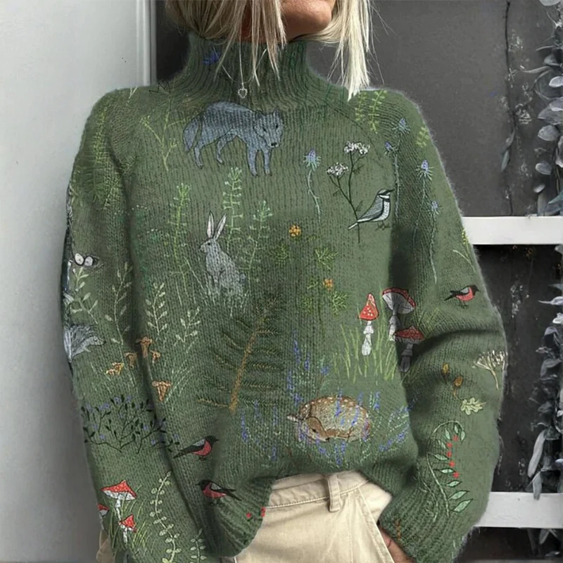 Mairead - Maglione a Collo Alto Caldo Ed Elegante