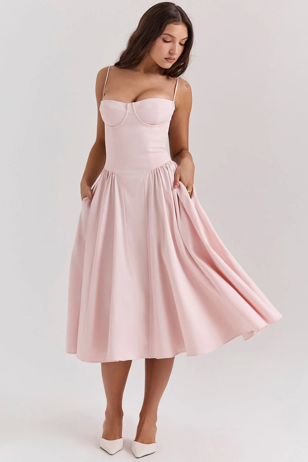 Maissa - Abito Midi Elegante Senza Maniche - Image 13