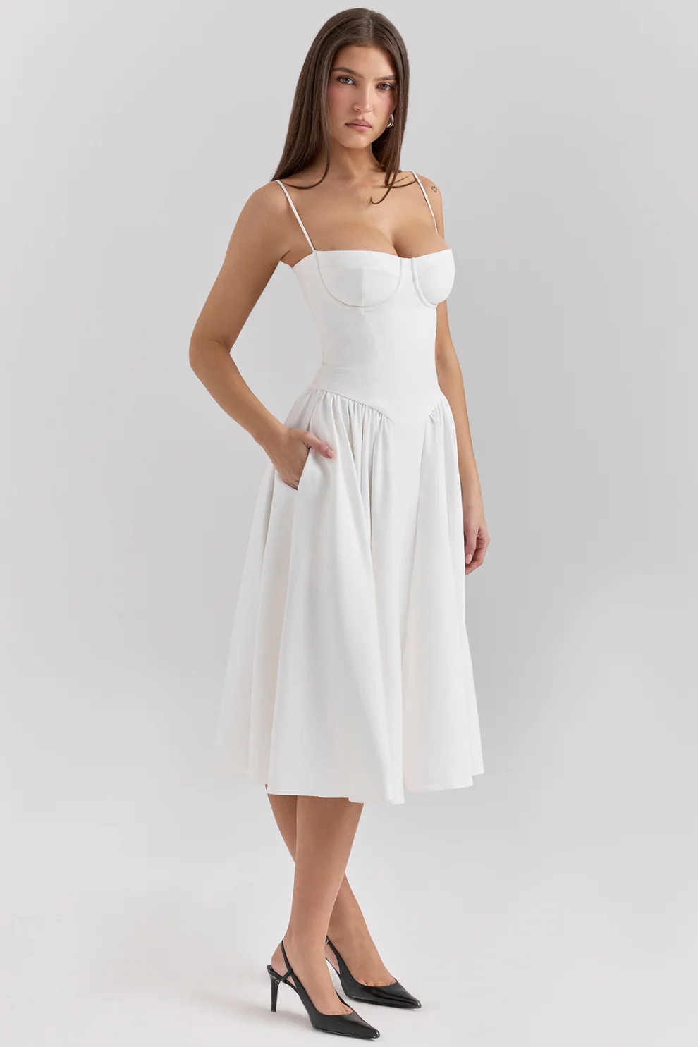 Maissa - Abito Midi Elegante Senza Maniche - Image 16