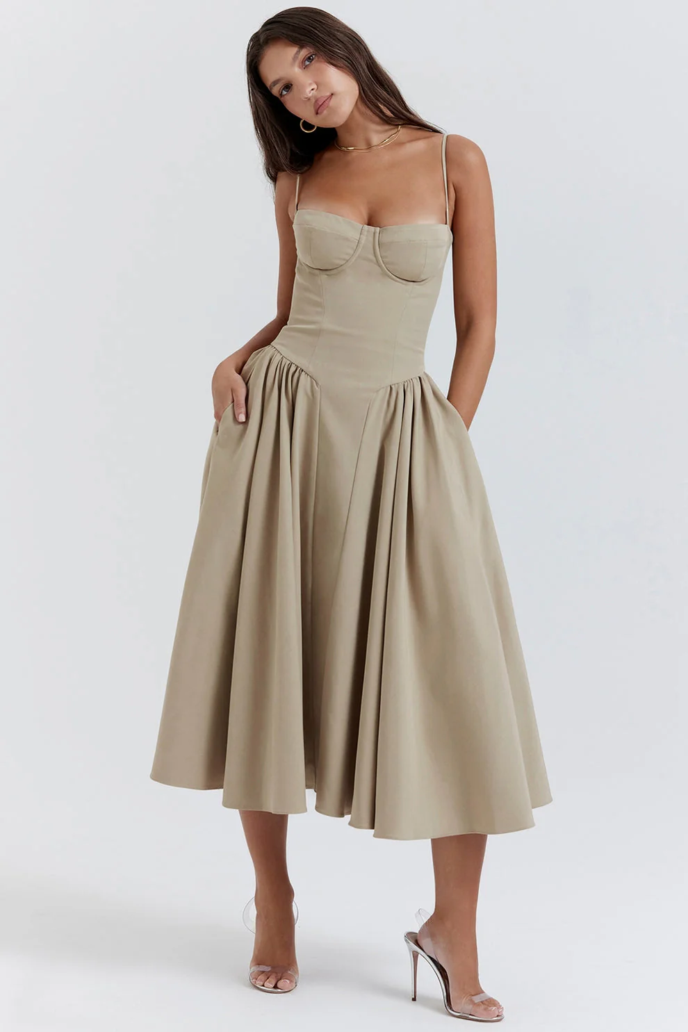 Maissa - Abito Midi Elegante Senza Maniche - Image 5
