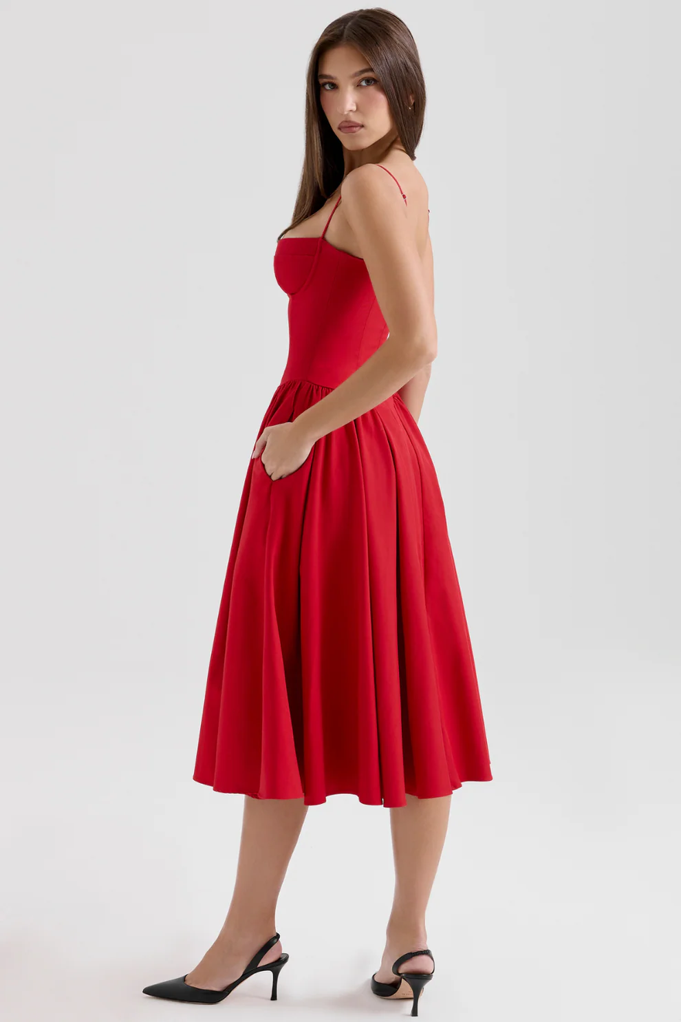 Maissa - Abito Midi Elegante Senza Maniche - Image 7