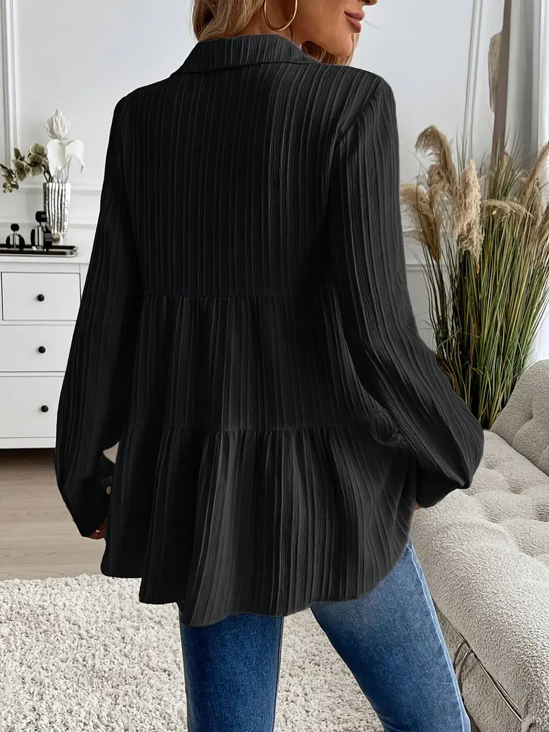 Majlinda - Elegante Camicia a Maniche Lunghe Con Bottoni - Image 11