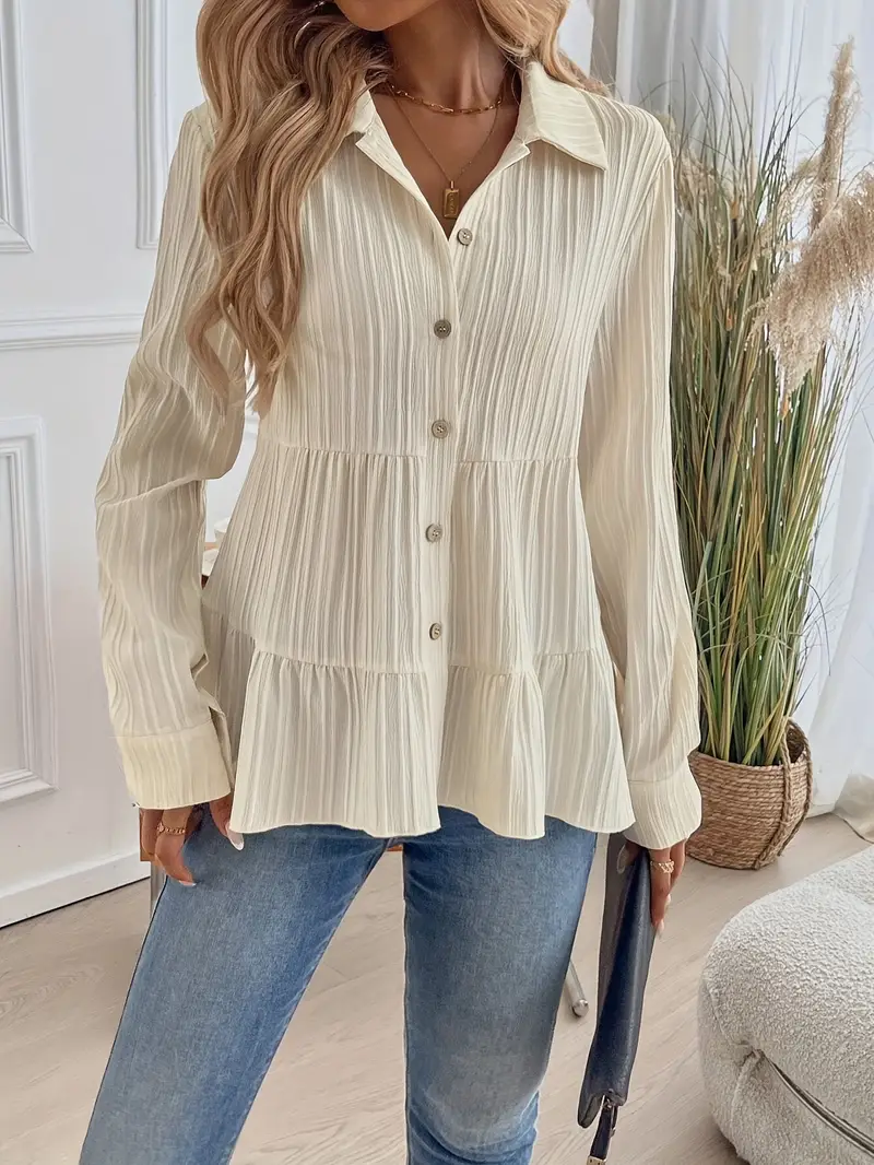 Majlinda - Elegante Camicia a Maniche Lunghe Con Bottoni - Image 12