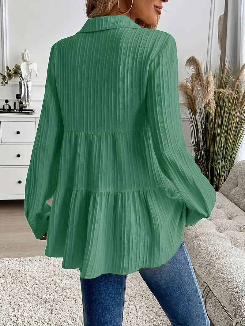 Majlinda - Elegante Camicia a Maniche Lunghe Con Bottoni - Image 8