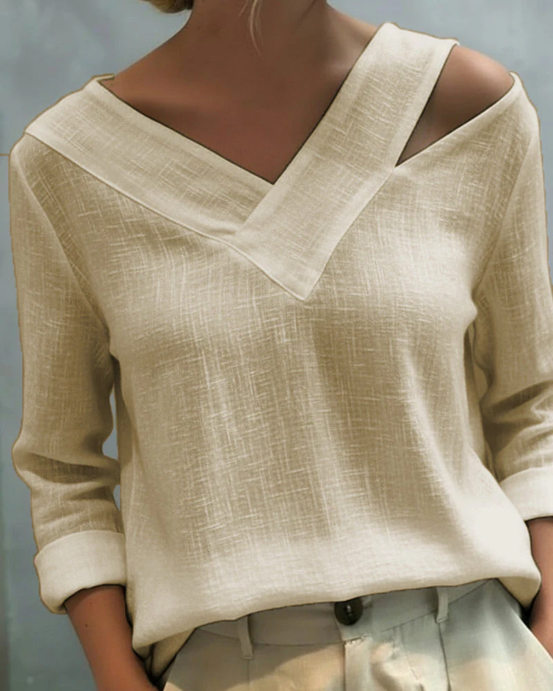 Makeeta - Elegante Top Con Scollo a V e Spalline - Image 4