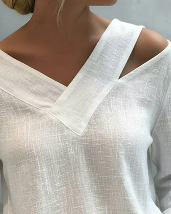 Makeeta - Elegante Top Con Scollo a V e Spalline - Image 6