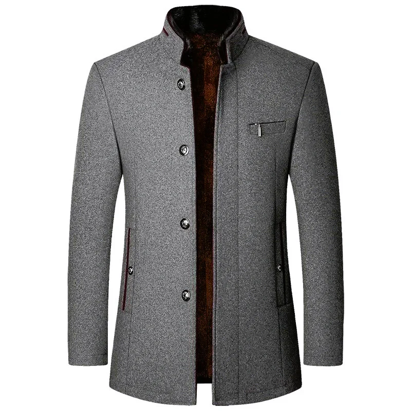 Maldini – Elegante Cappotto In Lana Con Bottoni Sul Davanti - Image 2