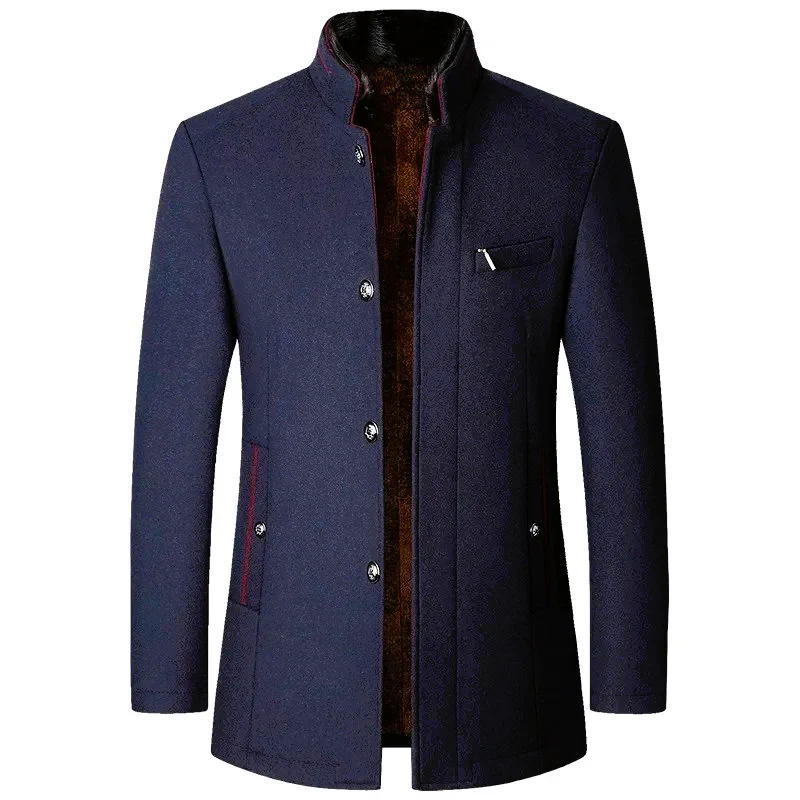Maldini – Elegante Cappotto In Lana Con Bottoni Sul Davanti - Image 3