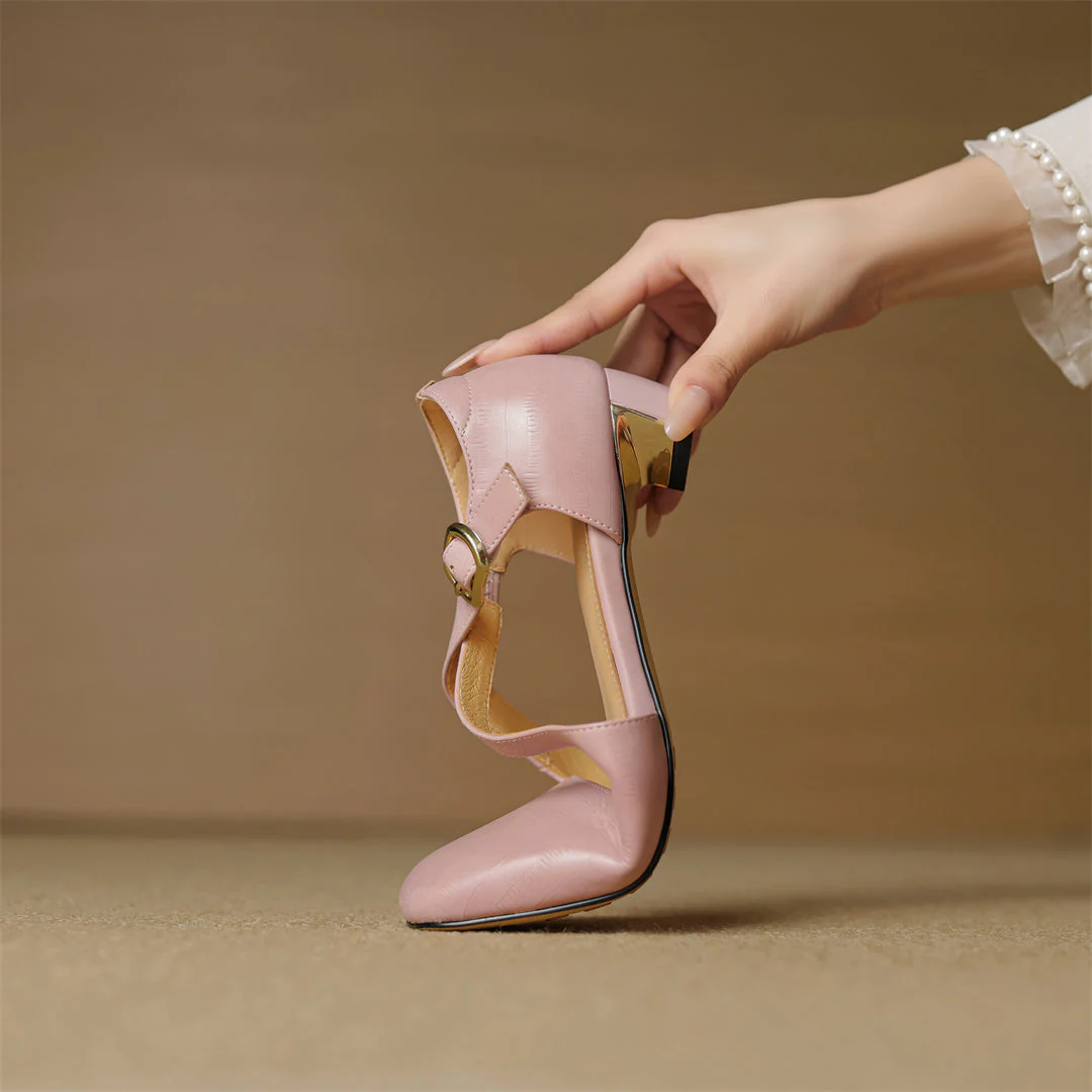 Malena - Scarpe in Pelle Con Cinturini Incrociati - Image 11