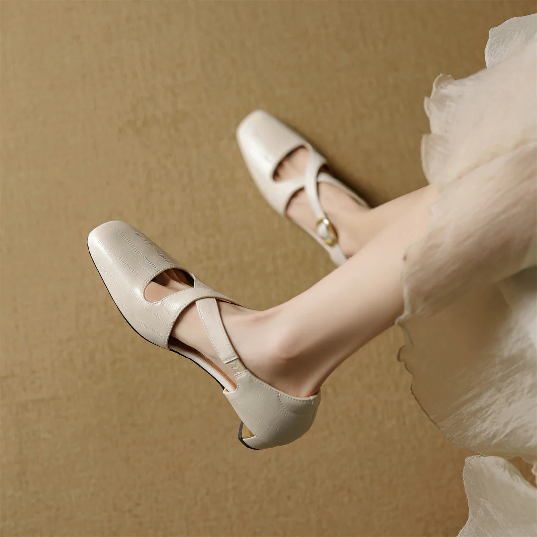 Malena - Scarpe in Pelle Con Cinturini Incrociati - Image 17