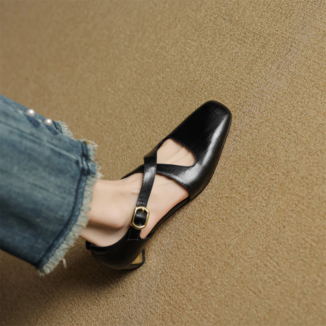 Malena - Scarpe in Pelle Con Cinturini Incrociati - Image 20