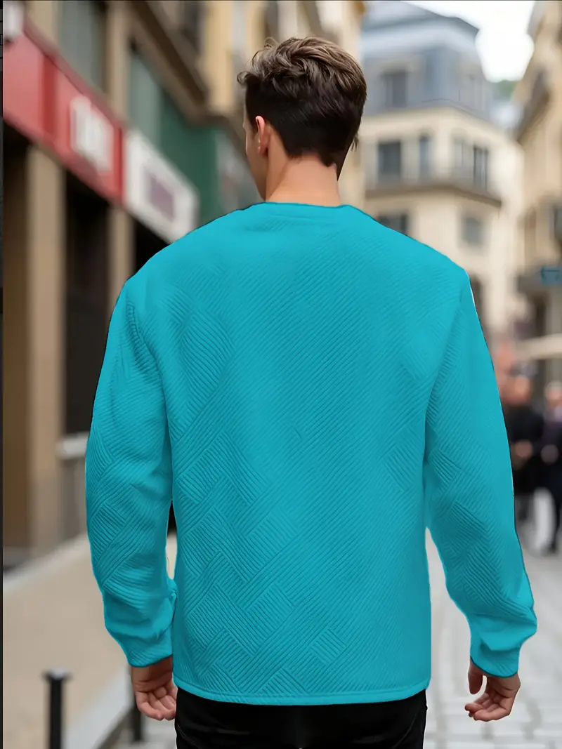 Malinga - Felpa Casual Con Motivo Geometrico e Maniche Lunghe - Image 26