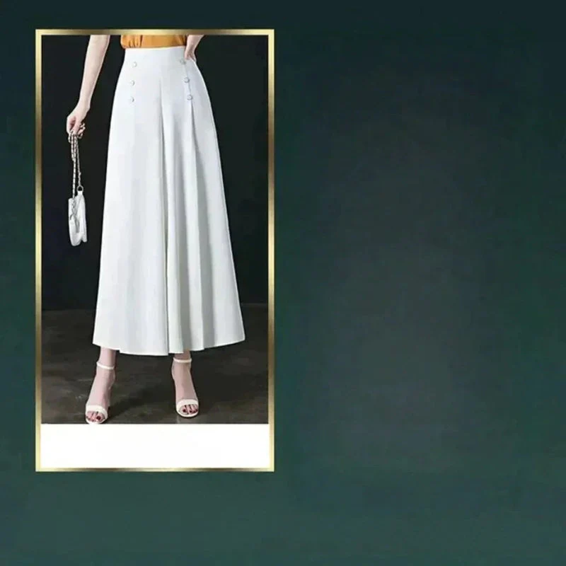 Malou - Elegante Plissettato Gamba Larga Pantalone - Image 15