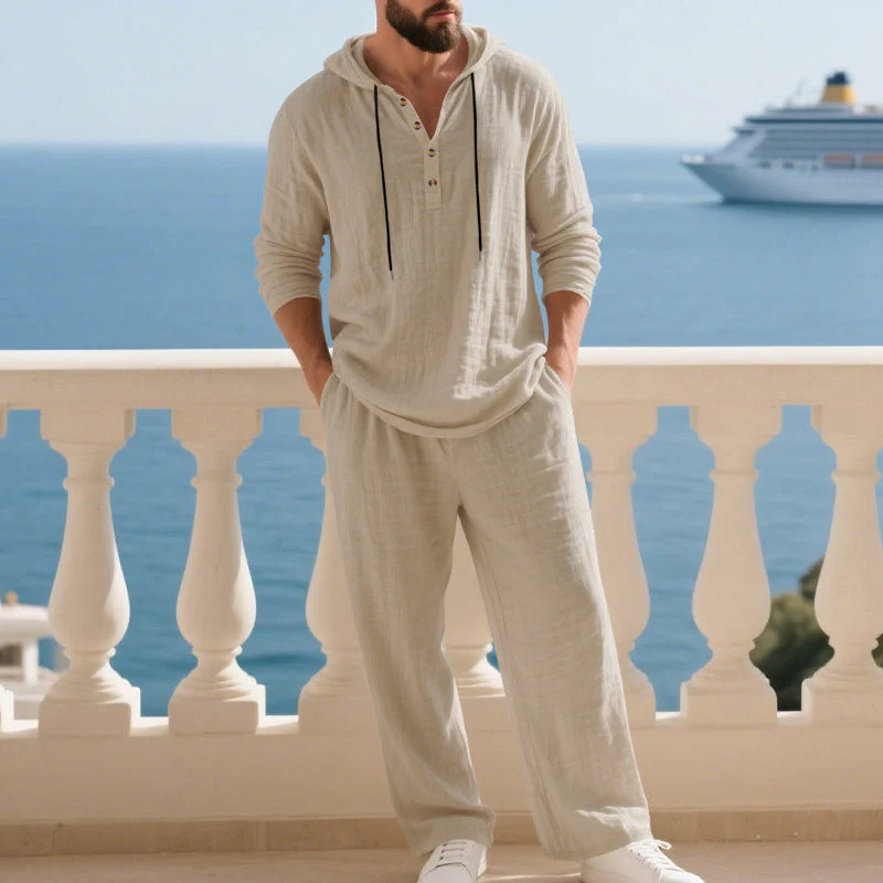 Maoray - Set Casual Con Felpa Con Cappuccio e Pantaloni - Image 8