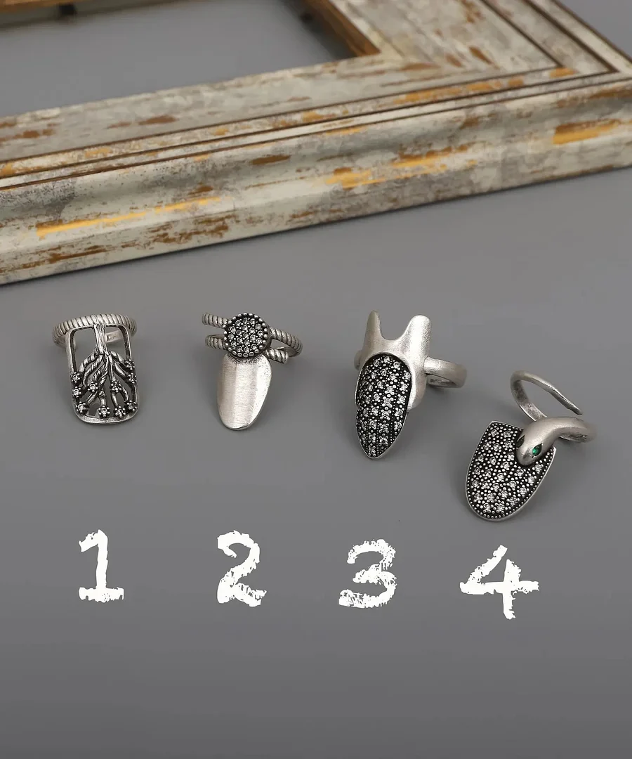 Marinan - Set di 4 Anelli Regolabili per Unghie in Stile Boho - Image 7