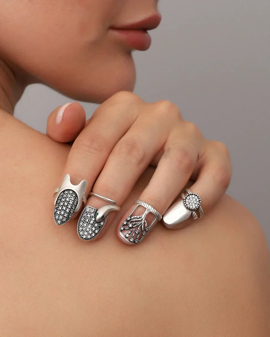 Marinan - Set di 4 Anelli Regolabili per Unghie in Stile Boho - Image 9